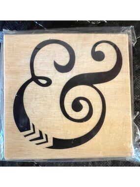 Michaels Wooden Ampersand Stamp For Crafting
